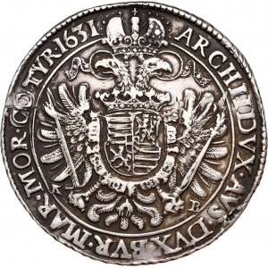 Hungary, Ferdinand II, Thaler 1631 KB, Kremnica