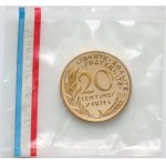 France, 20 Centimes 1971, Gold PIEFORT