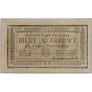 Insurekcja Kościuszkowska, 4 złote polskie 4.09.1794, seria (1)(R)