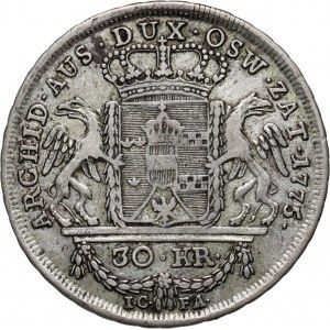 Księstwo Oświęcimsko-Zatorskie, Maria Teresa, 30 krajcarów 1775 IC FA, Wiedeń