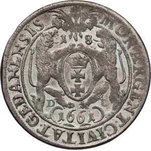 Jan II Kazimierz, ort 1661 DL, Gdańsk