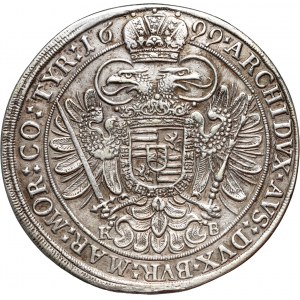 Hungary, Leopold I, Thaler 1699 KB, Kremnica