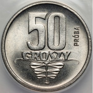 PRL, 50 groszy 1958, PRÓBA, nikiel