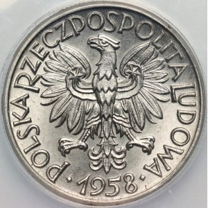 PRL, 50 groszy 1958, PRÓBA, nikiel