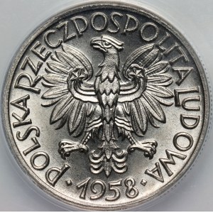 PRL, 50 groszy 1958, PRÓBA, nikiel