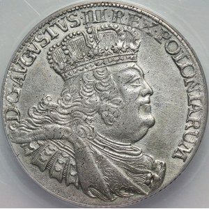 August III, ort (18 groszy) 1755 EC, Lipsk