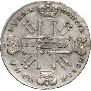 Russia, Peter II, Rouble 1729, Moscow, Kadashevsky Dvor