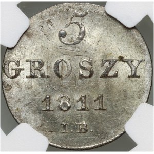 Księstwo Warszawskie, Fryderyk August I, 5 groszy 1811 IB, Warszawa