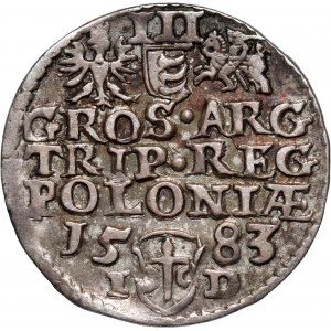 Stefan Batory, trojak 1583, Olkusz, ex. Potocki