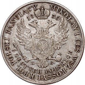 Królestwo Kongresowe, Mikołaj I, 5 złotych 1830 KG, Warszawa
