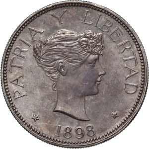 Cuba, Peso 1898, Homeland and Liberty, PROOF