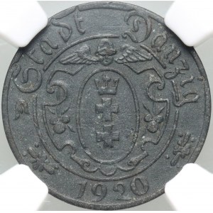 Wolne Miasto Gdańsk, 10 fenigów 1920, Gdańsk, małe cyfry