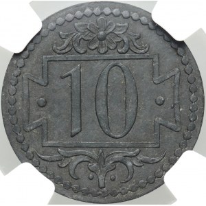 Ville libre de Dantzig, 10 fenges 1920, Dantzig, petits nombres