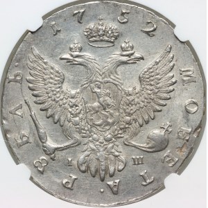 Rusko, Alžběta I., Rubl 1752 ММД IШ, Krasnyj Dvor