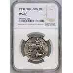 Bulgaria, Boris III, 10 Leva 1930, Stuttgart