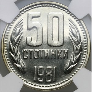 Bulharsko, 50 stotinki 1981, 1300 rokov Bulharska