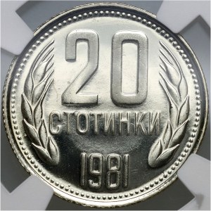 Bulgaria, 20 Stotinki 1981, 1300 years of Bulgaria