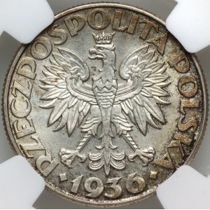 II RP, 2 złote 1936, Warszawa, Żaglowiec