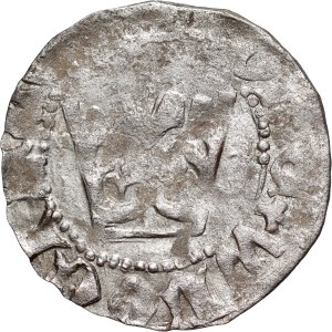 Władysław Jagiełło 1386-1434, halber Pfennig, Krakau, keine Inschriften