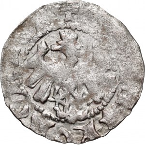 Władysław Jagiełło 1386-1434, halber Pfennig, Krakau, keine Inschriften