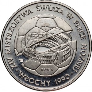 People's Republic of Poland, 500 gold 1988, XIV World Cup - Italy '90, SAMPLE, nickel