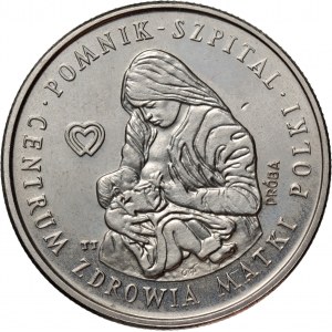 PRL, 100 złotych 1985, Pomnik - Szpital Matki Polki, PRÓBA, nikiel
