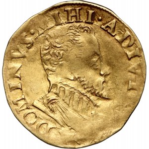 Netherlands, Philip II 1556-1598, 1/2 Real ND, Burges