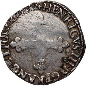 Henryk Walezy, 1/4 ecu 1582 9, Rennes