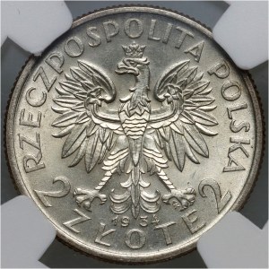 II RP, 2 złote 1934, Warszawa, Głowa Kobiety