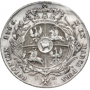 Stanisław August Poniatowski, talar 1766 FS, Warszawa, Zbrojarz