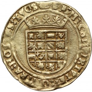 Belgicko, Flámsko, Karol V. 1506-1555, 1/2 zlata, Burges