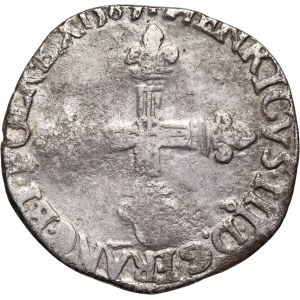 Henry of Valois, 1/4 ecu 158(?) 9, Rennes