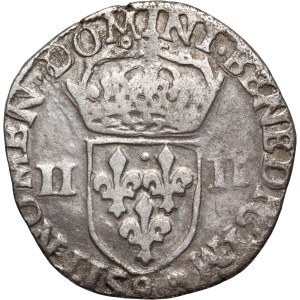 Henry of Valois, 1/4 ecu 158(?) 9, Rennes