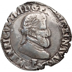 France, Henri IV, 1/2 Franc 1606 F, Angres