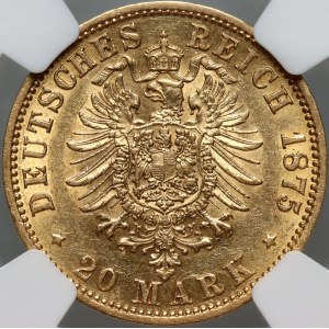 Germany, Brunswick-Wolfenbüttel, Wilhelm, 20 Mark 1875 A, Berlin