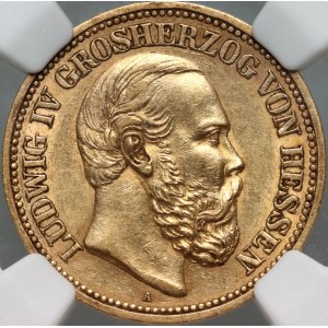 Germany, Hessen, Ludwig IV, 20 Mark 1892 A, Berlin