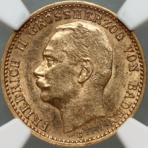 Deutschland, Baden, Friedrich II, 10 Mark 1909 G, Karlsruhe