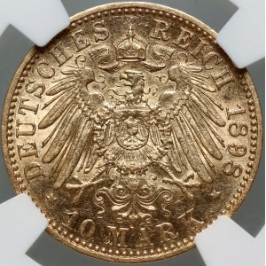 Germany, Schwarzburg-Rudolstadt, Günther I, 10 Mark 1898 A, Berlin