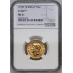 Deutschland, Sachsen, Jan V, 20 Mark 1873 E, Muldenhütten