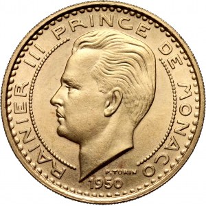 Monaco, Rainien III, 100 Francs 1950, ESSAI