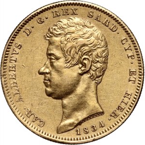 Italy, Sardinia, Carlo Alberto, 100 Lire 1834 P, Torino