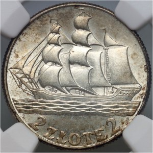 II RP, 2 złote 1936, Warszawa, Żaglowiec