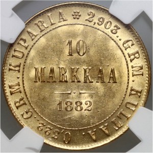 Finland, Alexander III, 10 Markkaa 1882 S, Helsinki