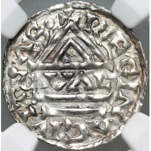 Germany, Bayern, Heinrich II der Zänker 985-995, Denar, Regensburg, mintmaster GVAL