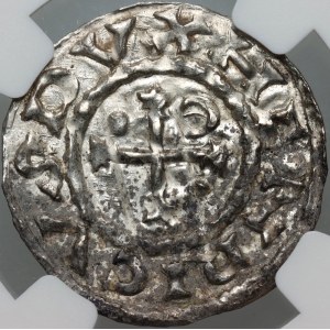 Germany, Bayern, Heinrich II der Zänker 985-995, Denar, Regensburg, mintmaster GVAL