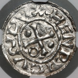 Germany, Bayern, Heinrich II der Zänker 985-995, Denar, Regensburg, mintmaster GVAL