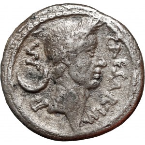 Roman Republic, Caius Julius Caesar, Denar with portrait 44 BC, Rome