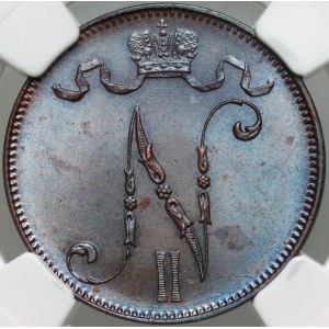 Finland, Nicholas II, 5 Penniä 1901, Helsinki