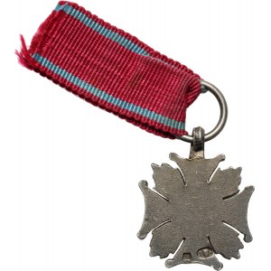 Polska, Srebrny Krzyż Zasługi, miniatura, J. Knedler, srebro
