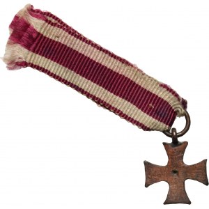 Polska, Krzyż Walecznych 1920, jednostronna miniaturka na wstążce